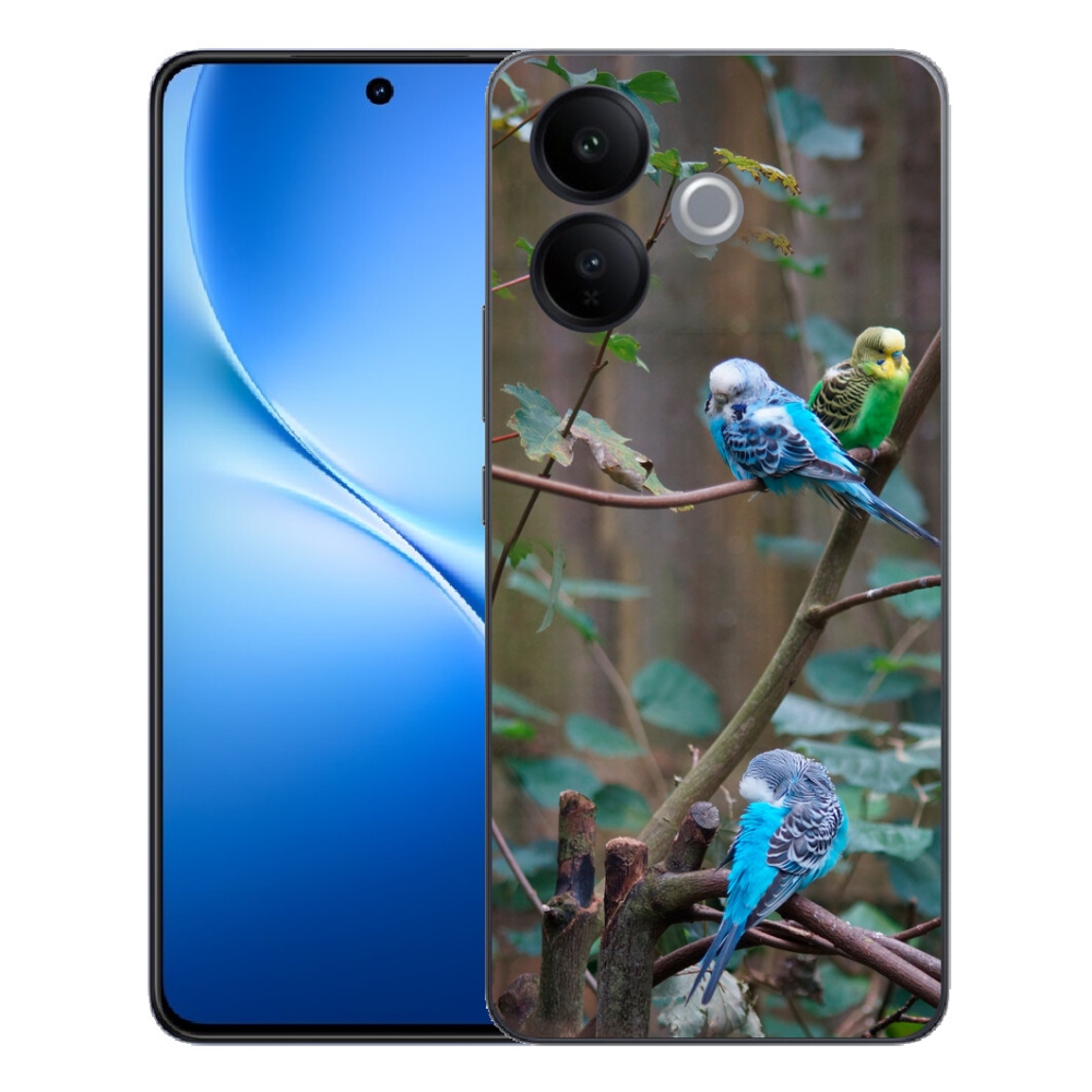 Gélový kryt mmCase na Vivo V70 Lite 5G - papagáje na vetve