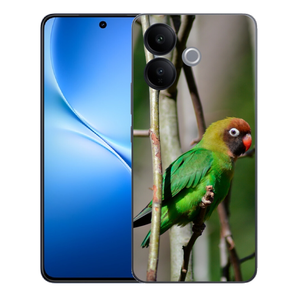 Gélový kryt mmCase na Vivo V70 Lite 5G - papagáj agapornis
