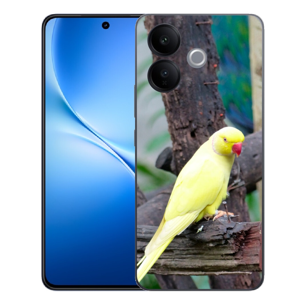Gélový kryt mmCase na Vivo V70 Lite 5G - papagáj alexander žltý