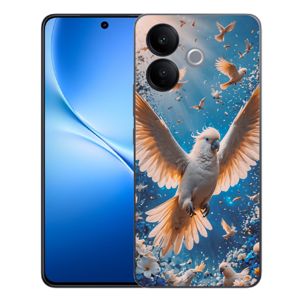 Gélový kryt mmCase na Vivo V70 Lite 5G - papagáj kakadu