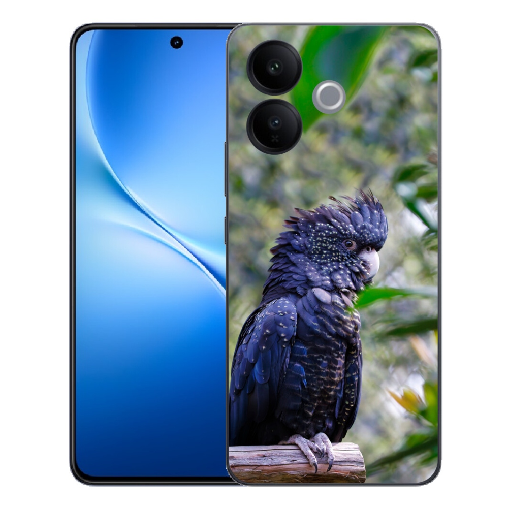 Gélový kryt mmCase na Vivo V70 Lite 5G - papagáj kakadu čierny