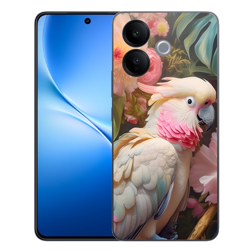 Gélový kryt mmCase na Vivo V70 Lite 5G - papagáj kakadu ružový 2
