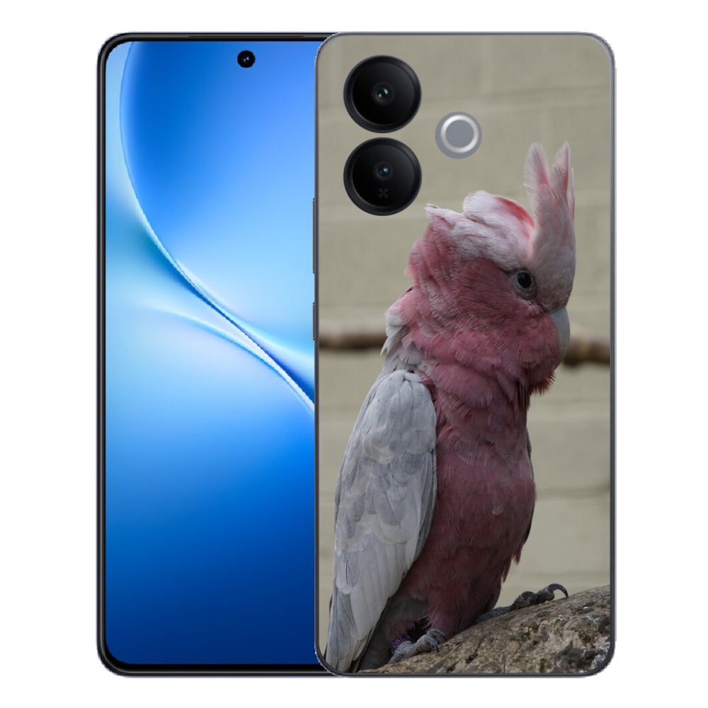 Gélový kryt mmCase na Vivo V70 Lite 5G - papagáj kakadu ružový