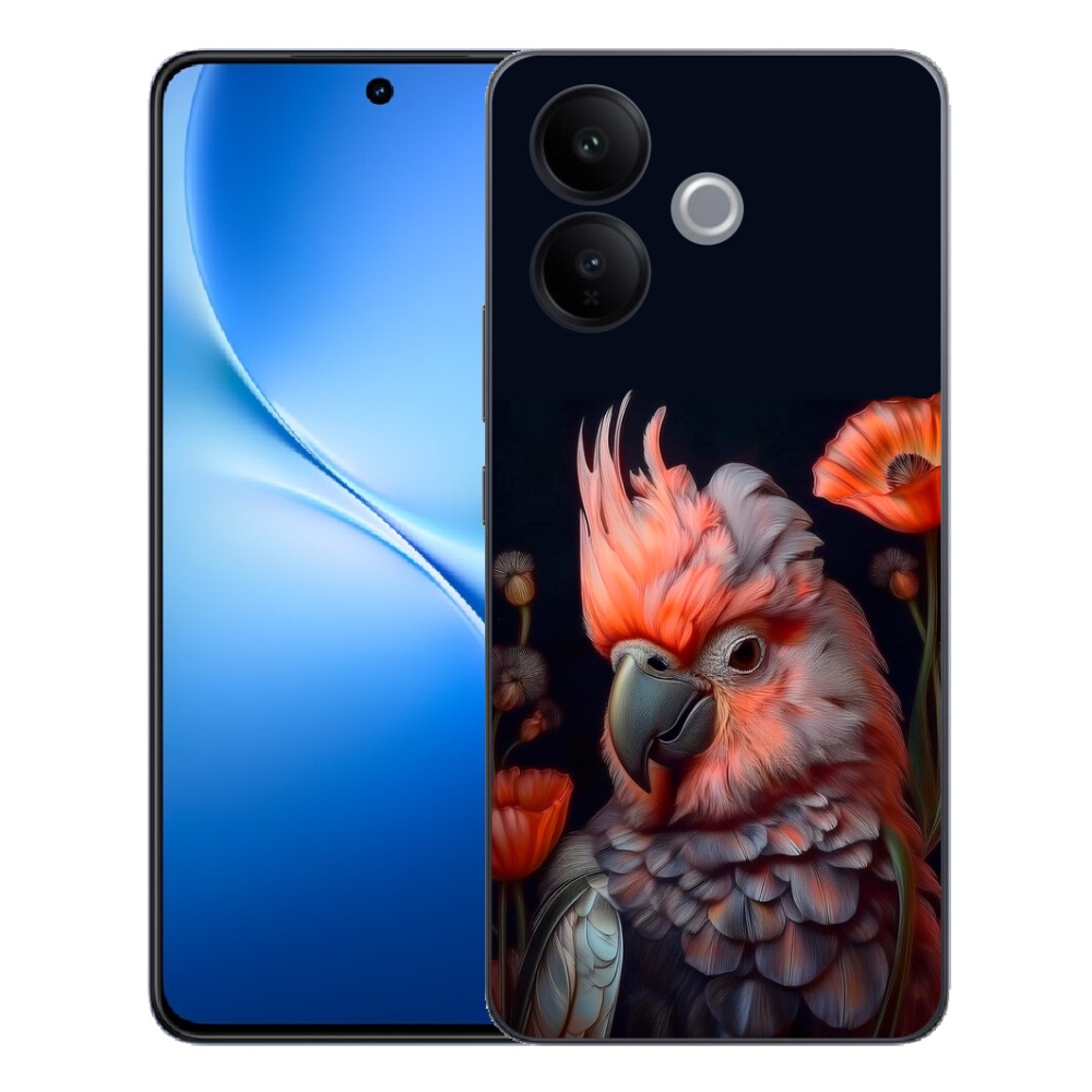 Gélový kryt mmCase na Vivo V70 Lite 5G - papagáj kakadu vo farbách
