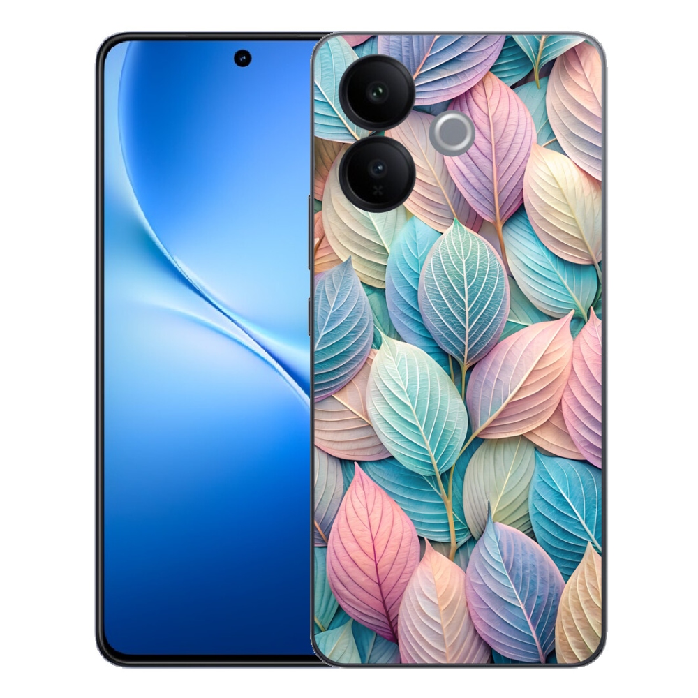 Gélový kryt mmCase na Vivo V70 Lite 5G - pastelové listy