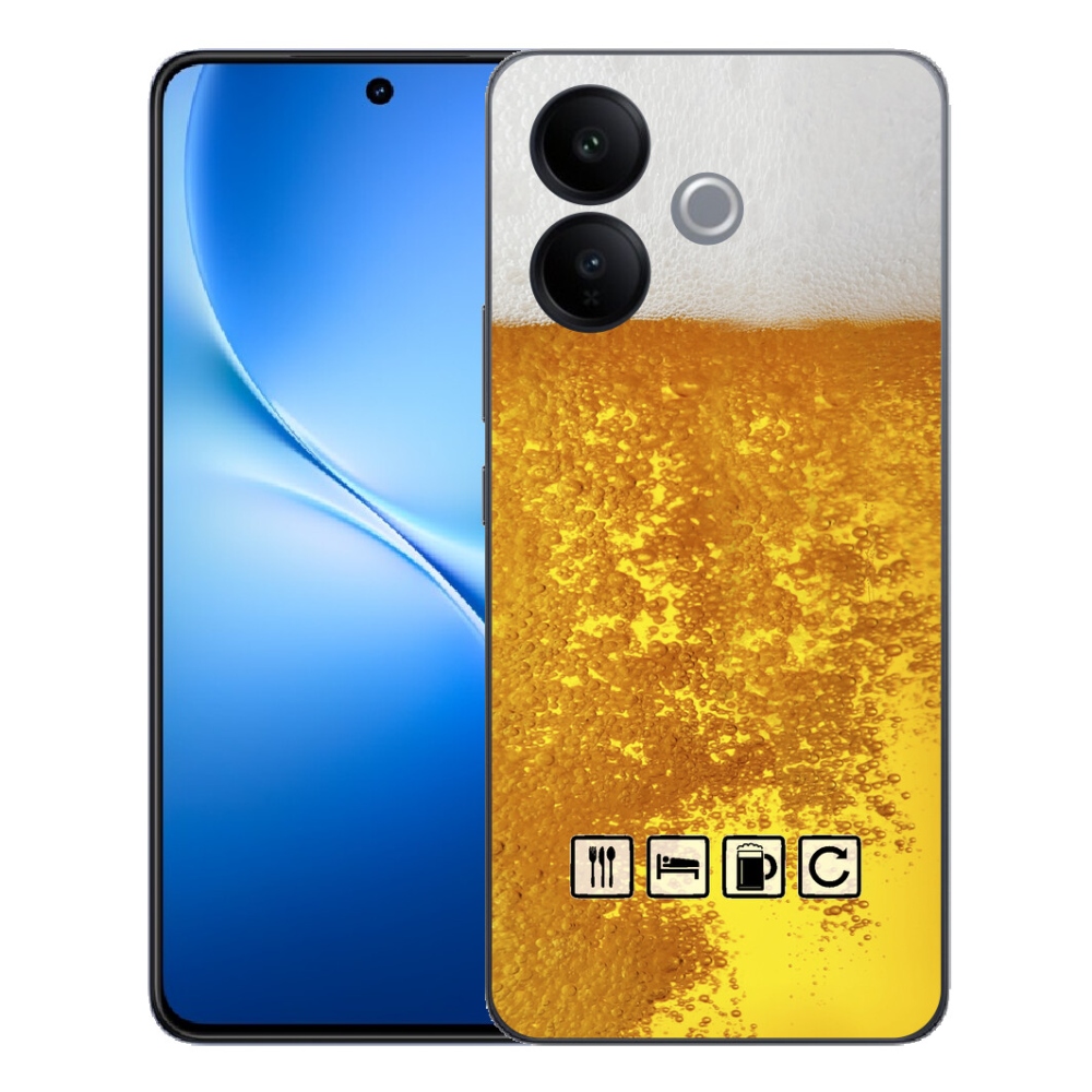 Gélový kryt mmCase na Vivo V70 Lite 5G - pivný motív 3