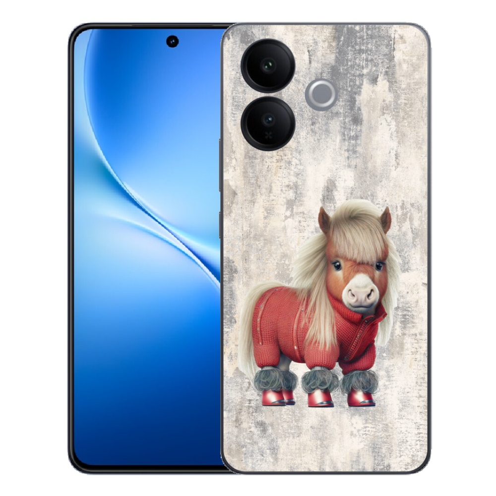 Gélový kryt mmCase na Vivo V70 Lite 5G - poník vo svetri
