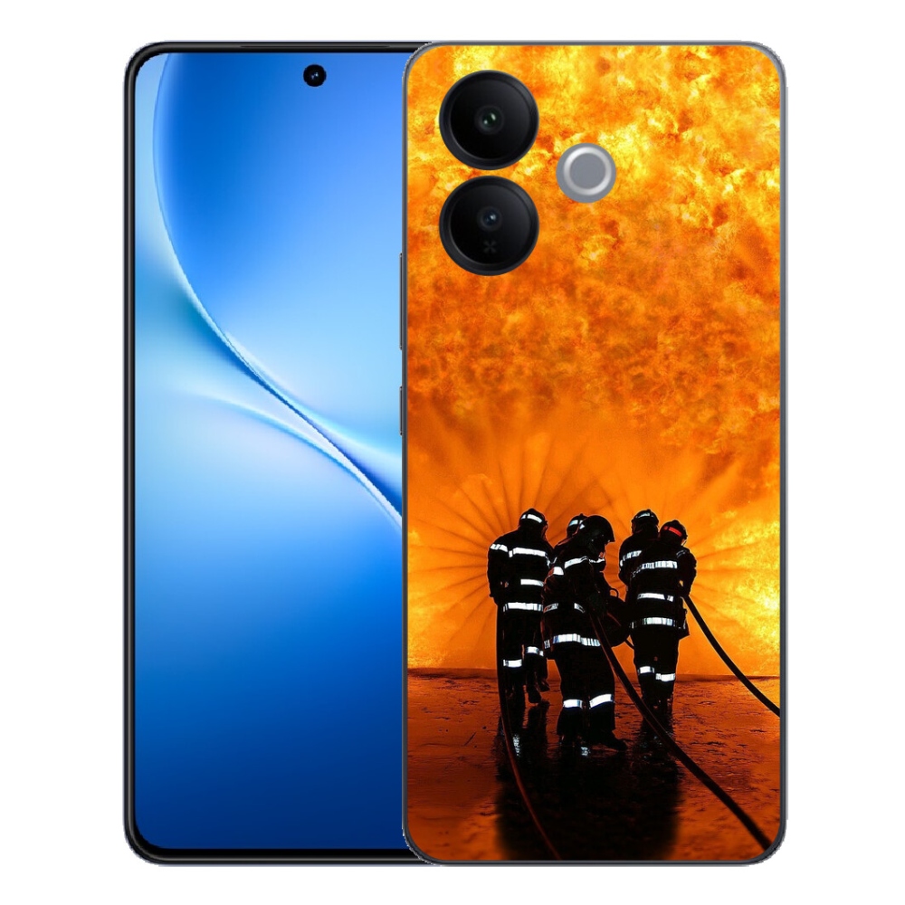 Gélový kryt mmCase na Vivo V70 Lite 5G - požiar
