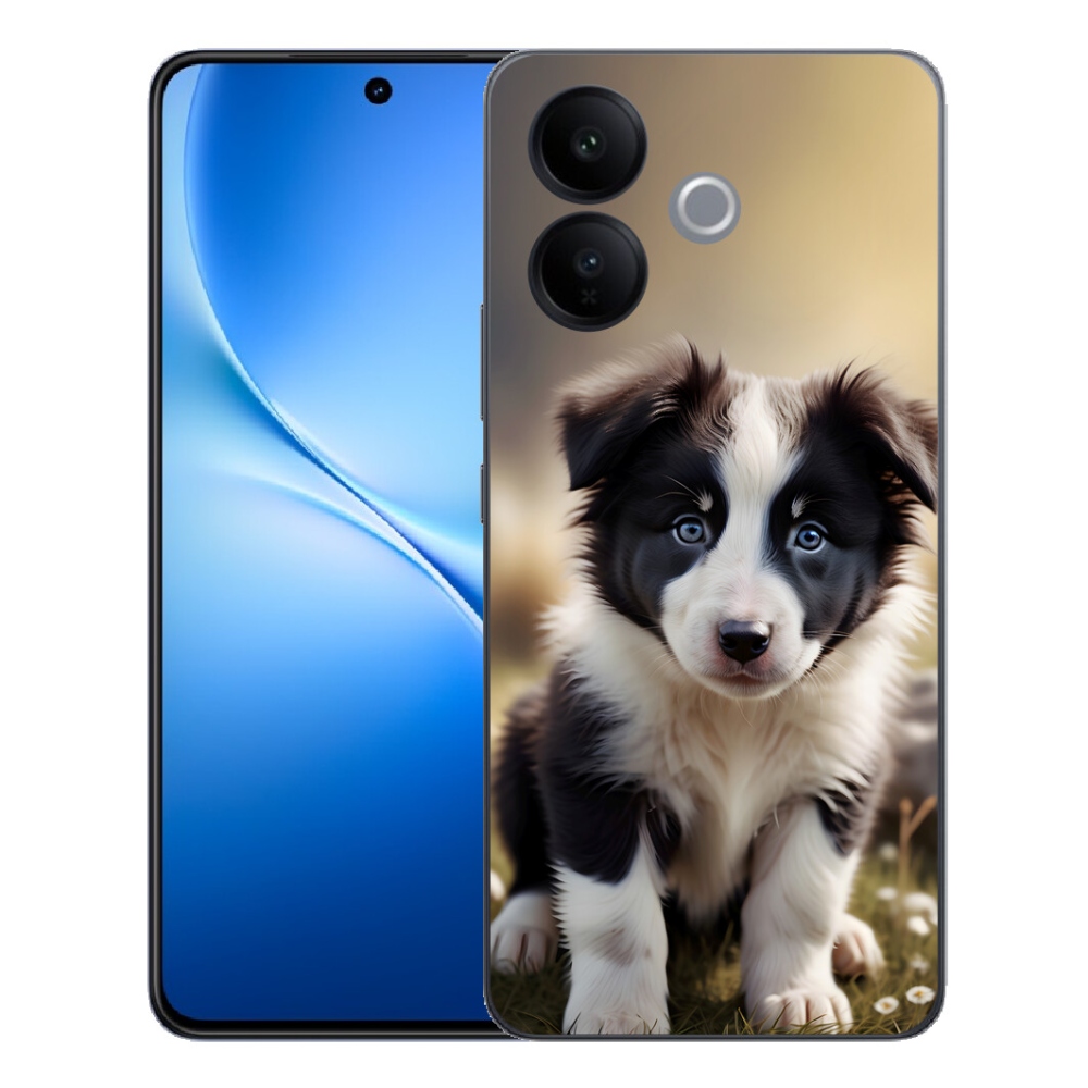 Gélový kryt mmCase na Vivo V70 Lite 5G - roztomilá border kólia