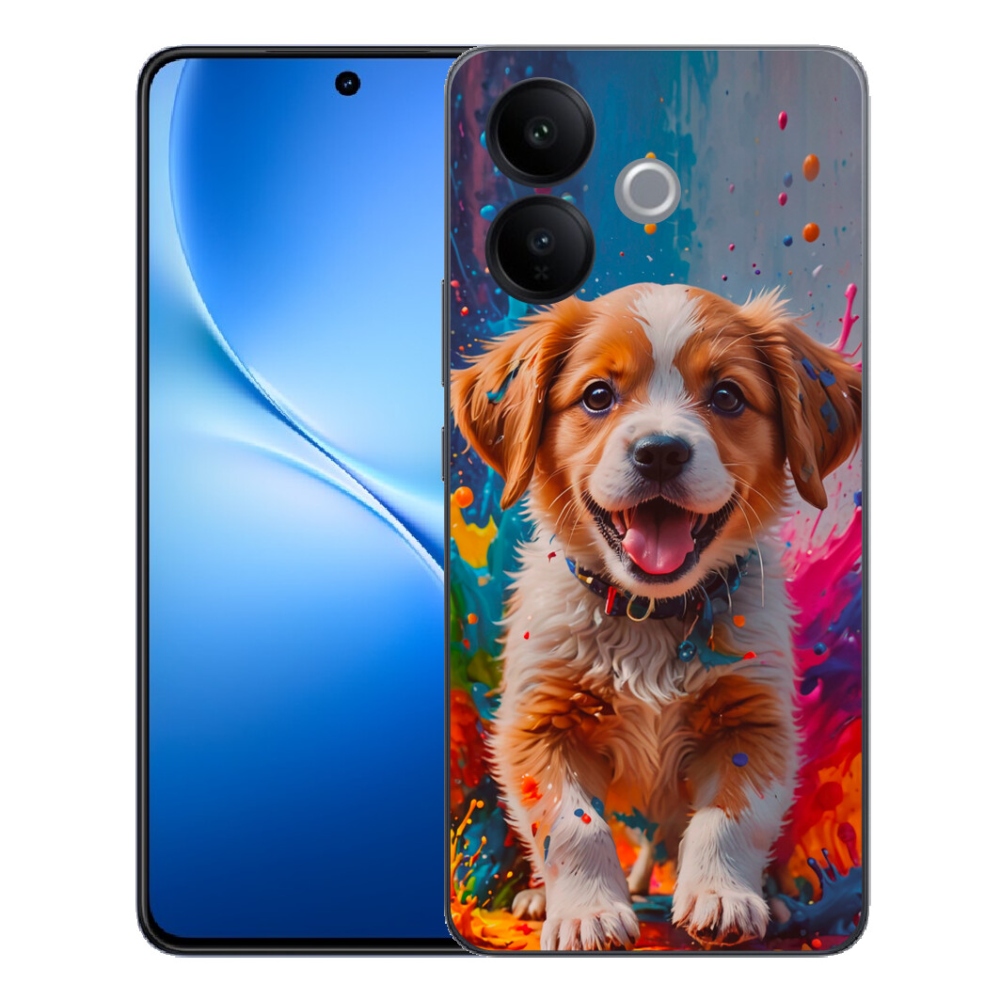 Gélový kryt mmCase na Vivo V70 Lite 5G - roztomilé šteňa 3