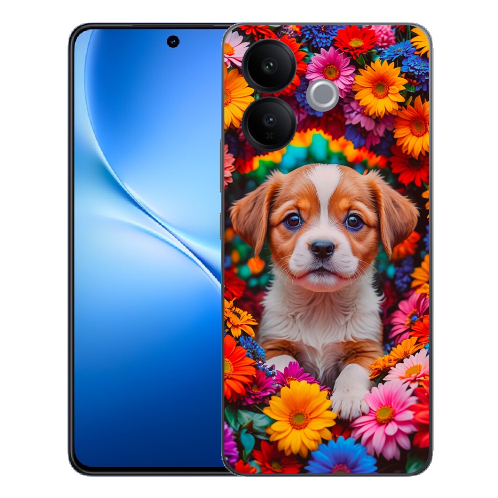 Gélový kryt mmCase na Vivo V70 Lite 5G - roztomilé šteňa