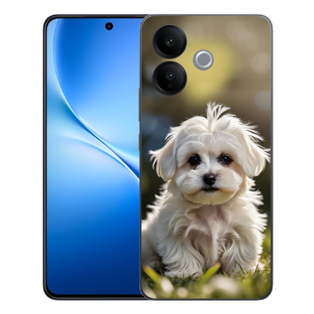 Gélový kryt mmCase na Vivo V70 Lite 5G - roztomilý maltézsky psík