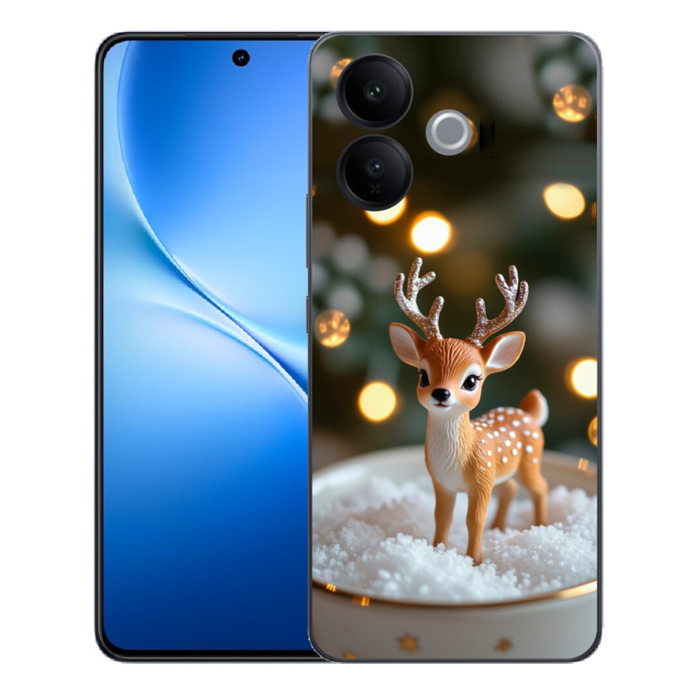 Gélový kryt mmCase na Vivo V70 Lite 5G - roztomilý vianočný jeleň