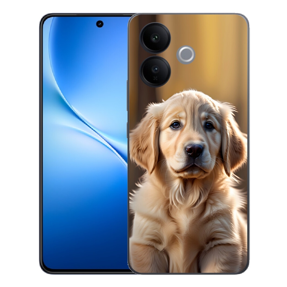Gélový kryt mmCase na Vivo V70 Lite 5G - roztomilý zlatý retriever
