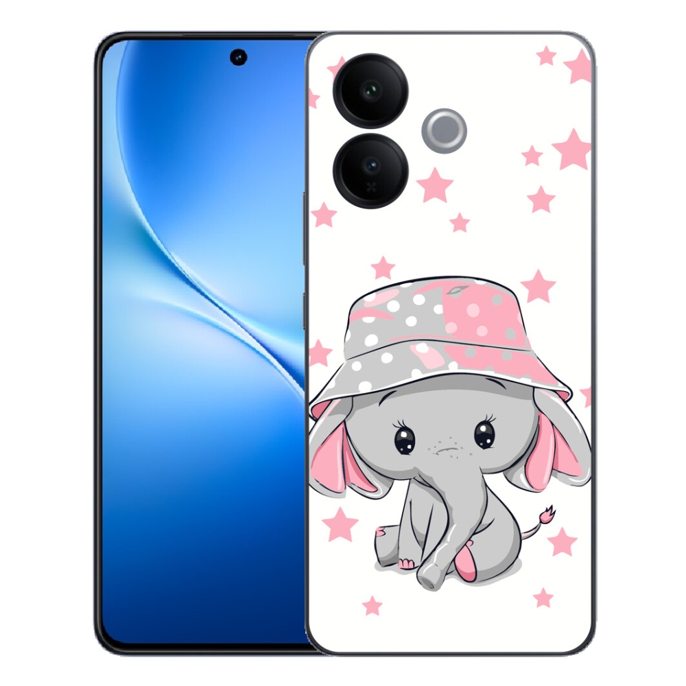 Gélový kryt mmCase na Vivo V70 Lite 5G - ružový slon