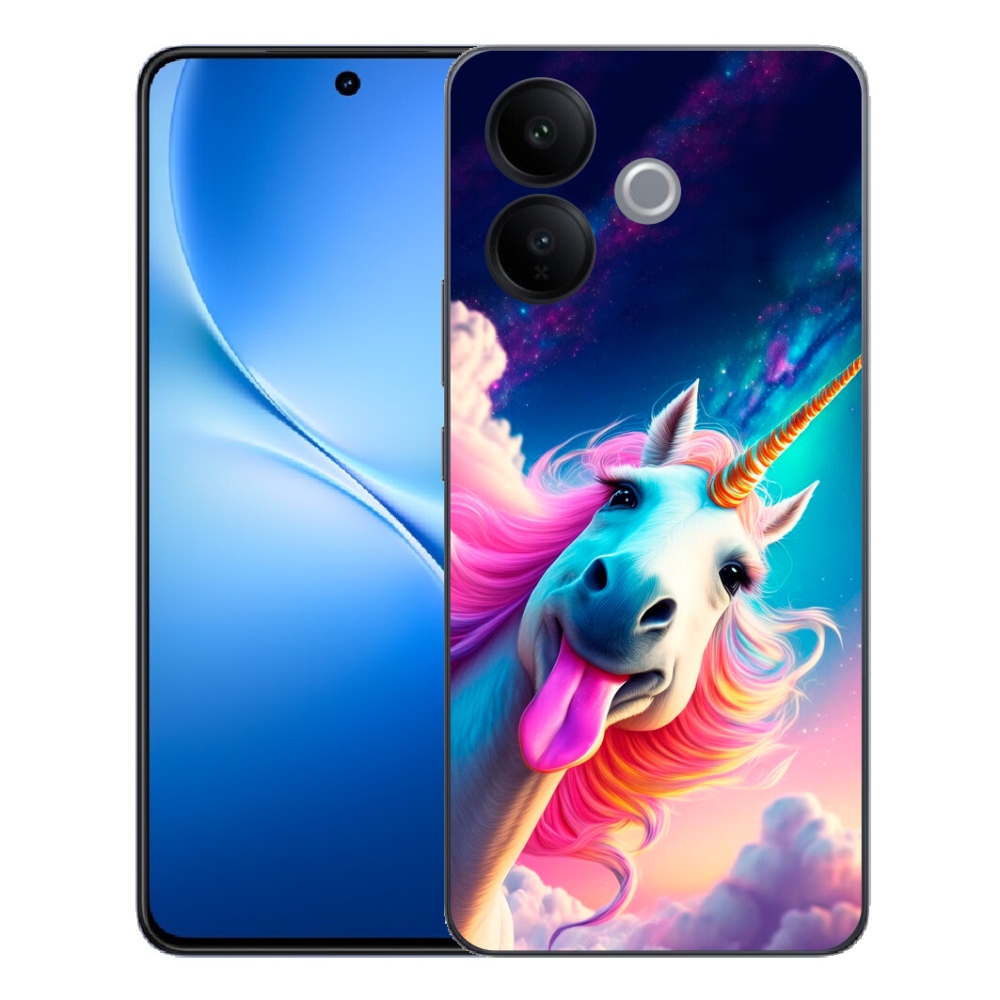 Gélový kryt mmCase na Vivo V70 Lite 5G - šialený jednorožec
