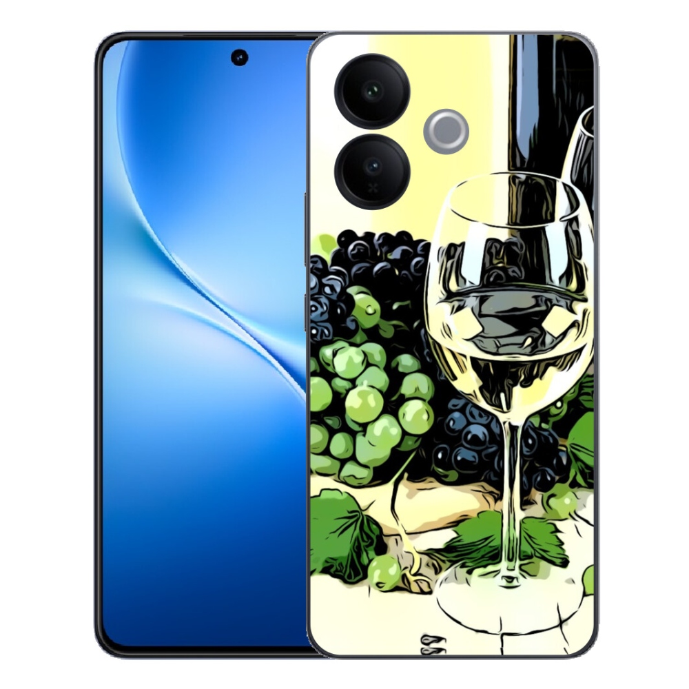Gélový kryt mmCase na Vivo V70 Lite 5G - pohár vína