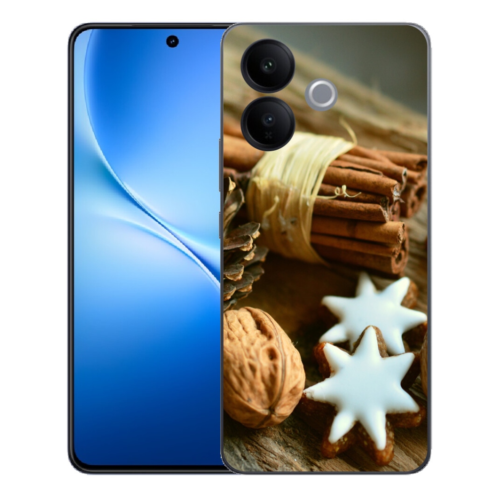 Gélový kryt mmCase na Vivo V70 Lite 5G - škorica a perníčky
