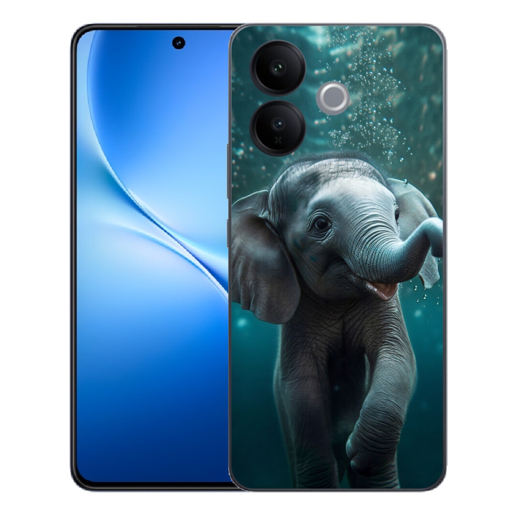 Gélový kryt mmCase na Vivo V70 Lite 5G - sloník pod vodou