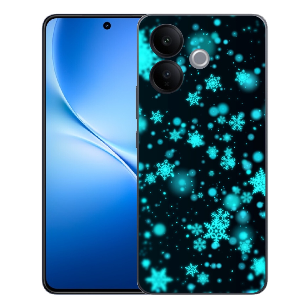 Gélový kryt mmCase na Vivo V70 Lite 5G - snehové vločky 1