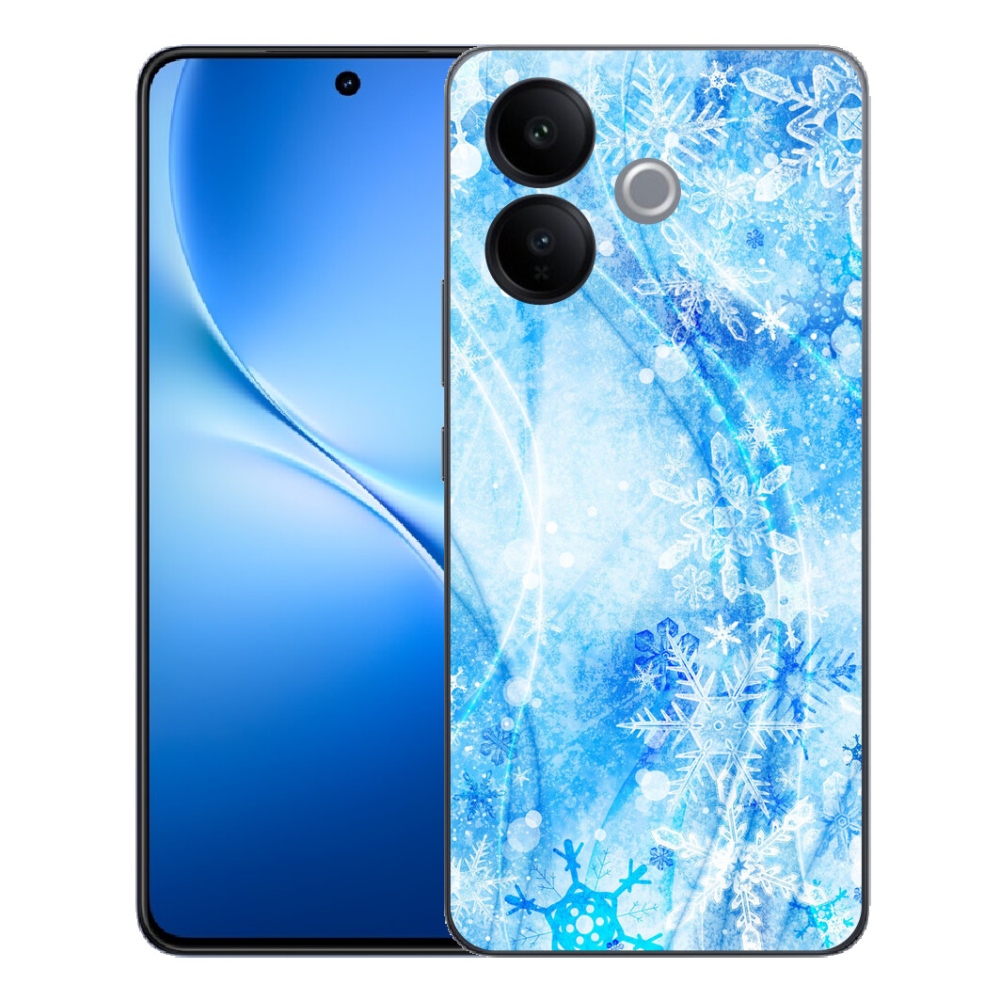 Gélový kryt mmCase na Vivo V70 Lite 5G - snehové vločky