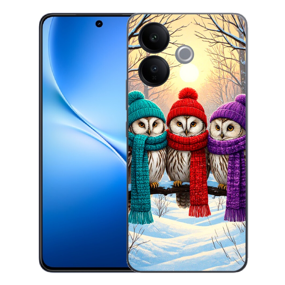 Gélový kryt mmCase na Vivo V70 Lite 5G - soví priatelia