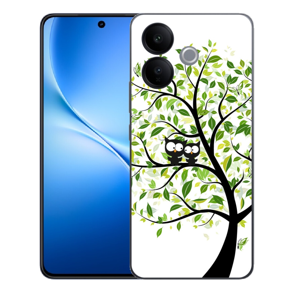 Gélový kryt mmCase na Vivo V70 Lite 5G - malej sovy na strome