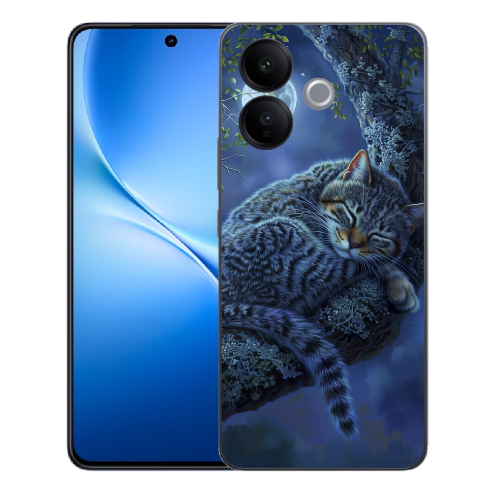 Gélový kryt mmCase na Vivo V70 Lite 5G - spiaca mačka