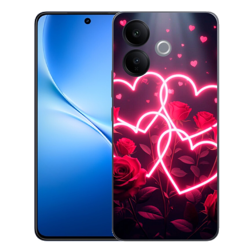 Gélový kryt mmCase na Vivo V70 Lite 5G - srdce lásky