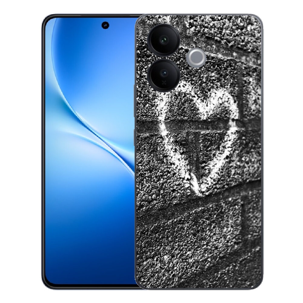 Gélový kryt mmCase na Vivo V70 Lite 5G - srdce na stene