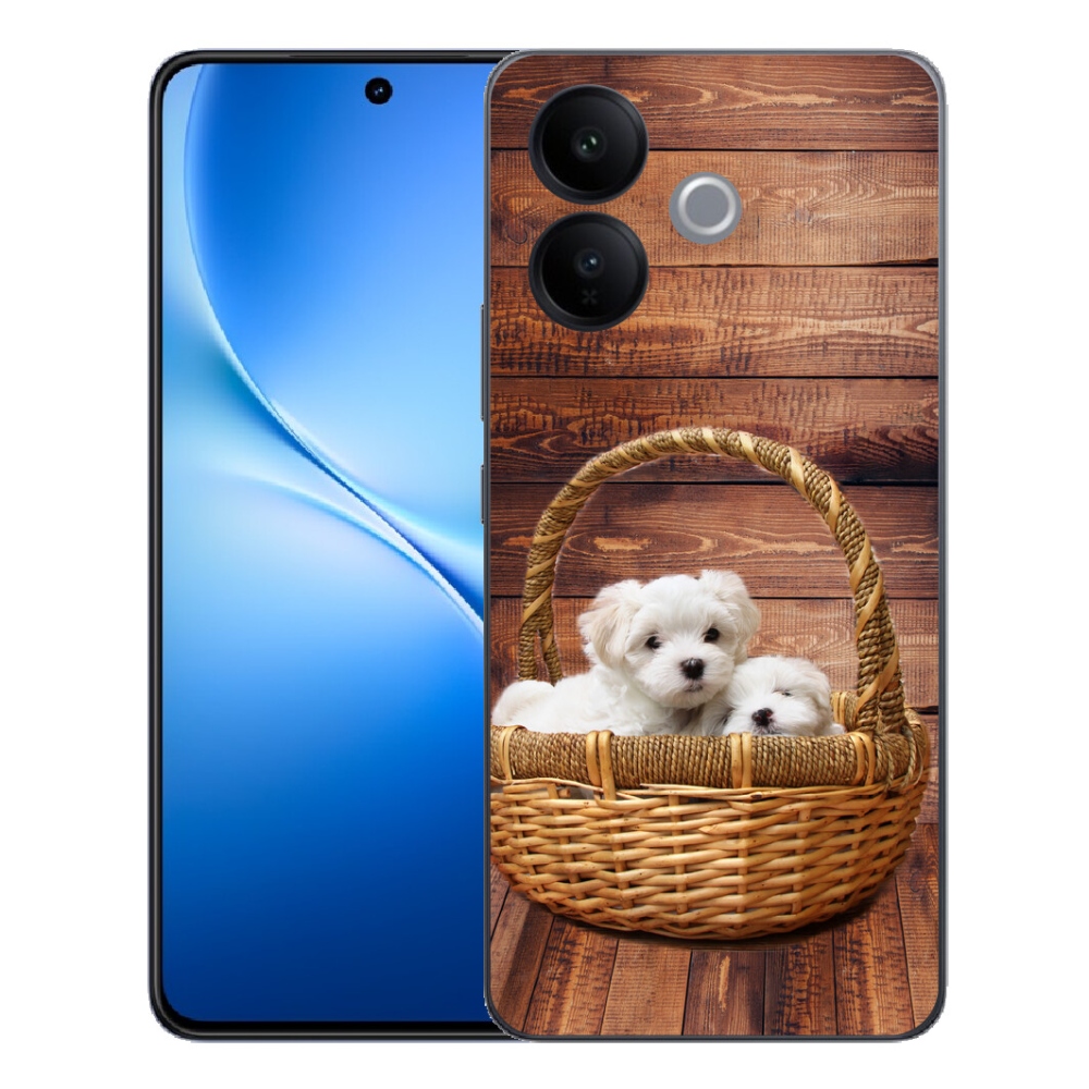Gélový kryt mmCase na Vivo V70 Lite 5G - šteniatka