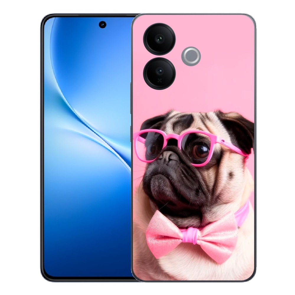 Gélový kryt mmCase na Vivo V70 Lite 5G - štýlový mops