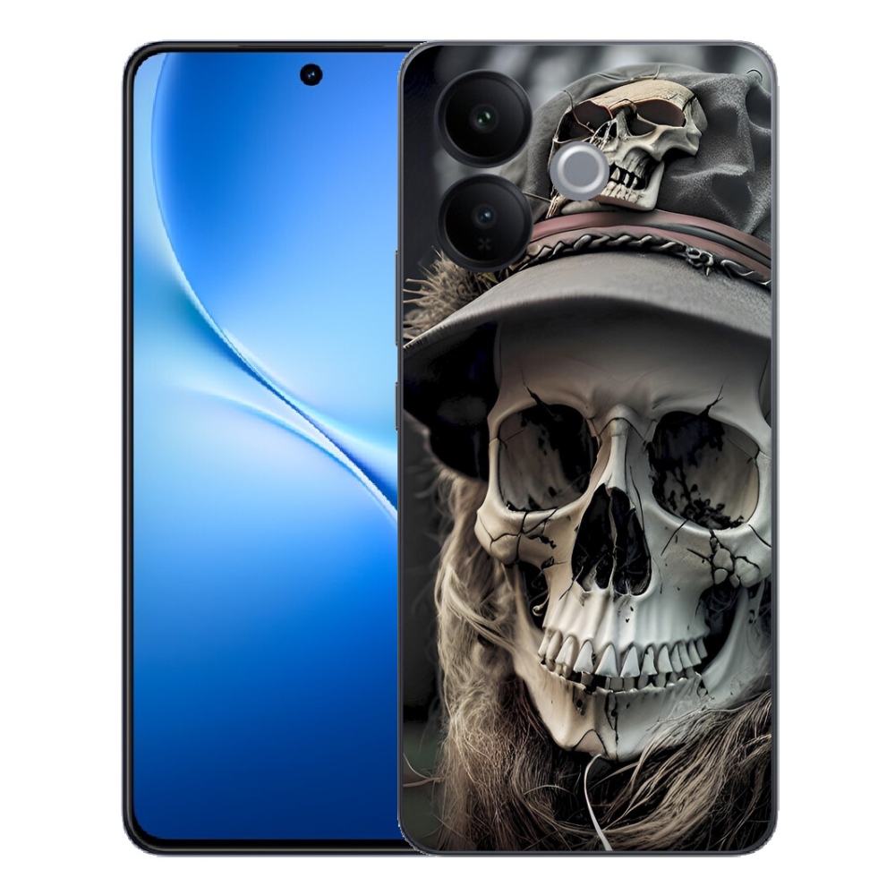 Gélový kryt mmCase na Vivo V70 Lite 5G - temná lebka