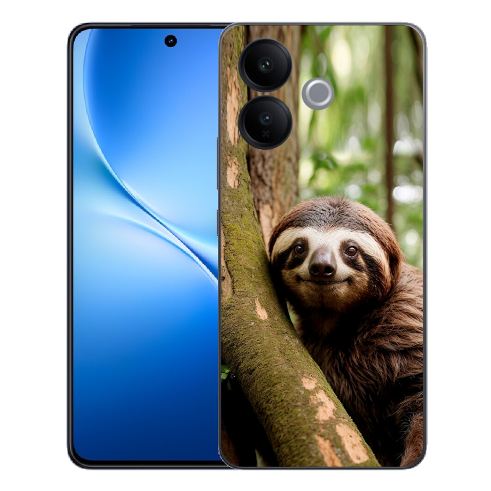 Gélový kryt mmCase na Vivo V70 Lite 5G - usmievavý leňochod