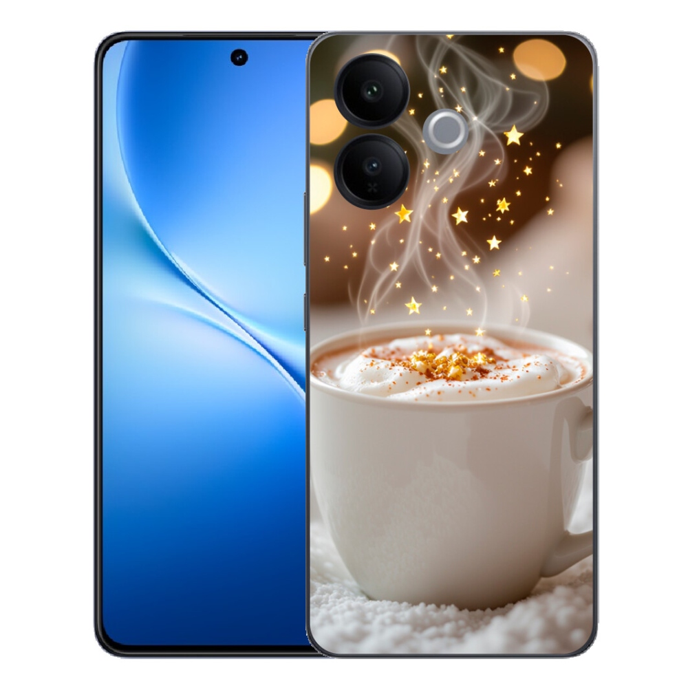 Gélový kryt mmCase na Vivo V70 Lite 5G - vianočný horúci nápoj