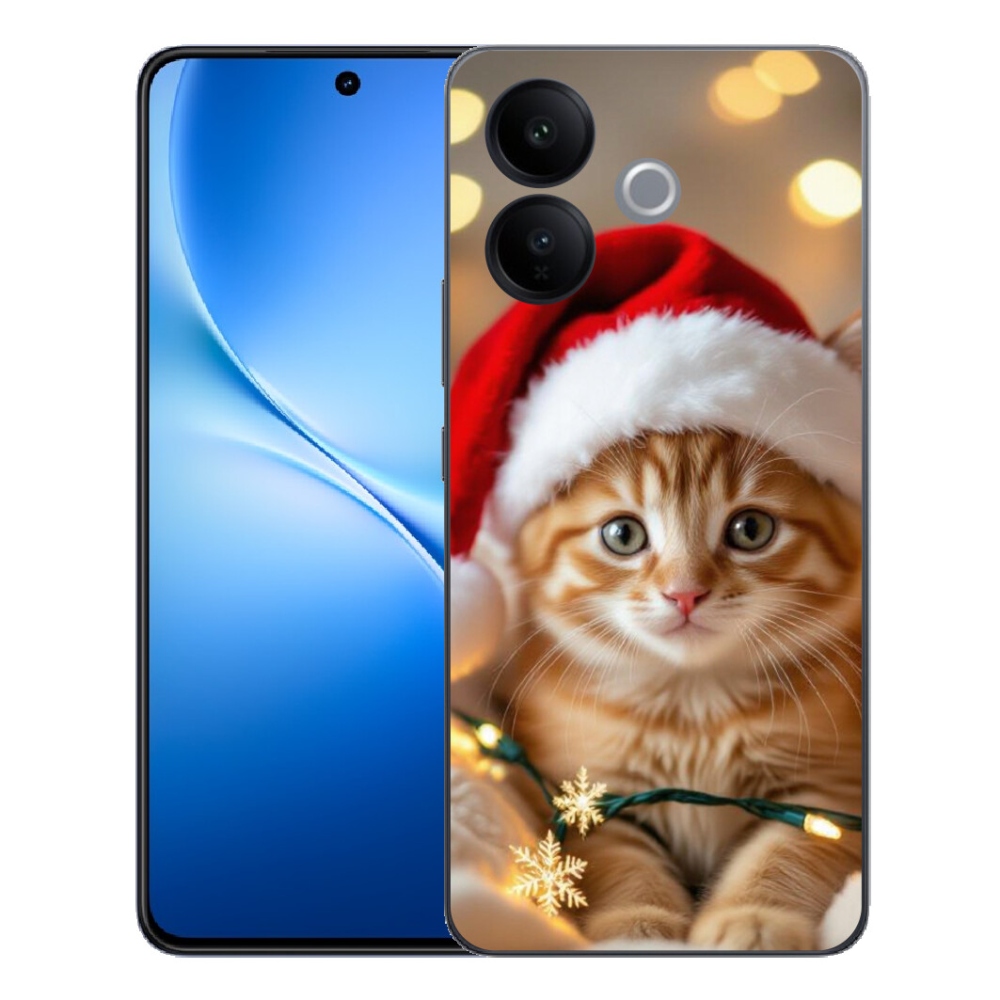 Gélový kryt mmCase na Vivo V70 Lite 5G - vianočné mačiatko