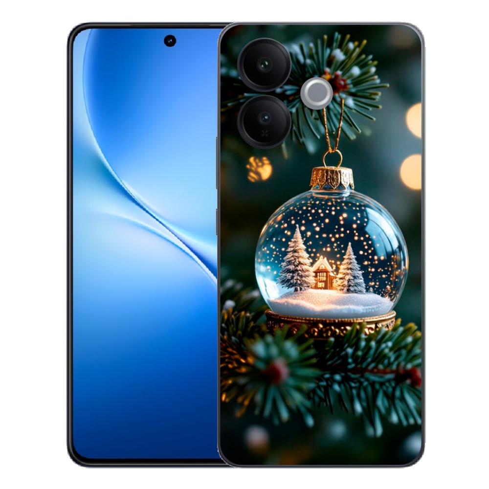 Gélový kryt mmCase na Vivo V70 Lite 5G - vianočné gule 2