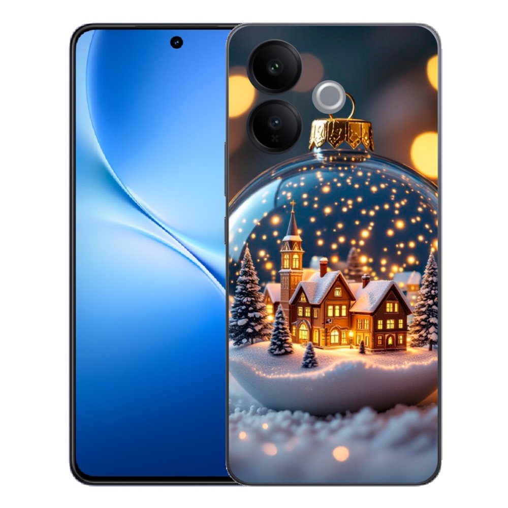 Gélový kryt mmCase na Vivo V70 Lite 5G - vianočné gule 4