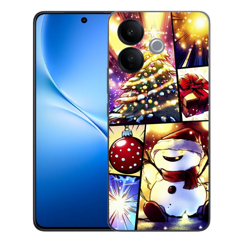 Gélový kryt mmCase na Vivo V70 Lite 5G - vianočné motívy 1