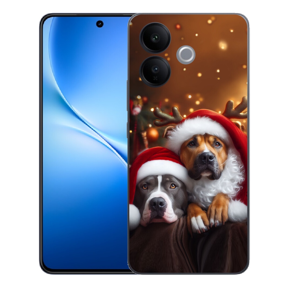 Gélový kryt mmCase na Vivo V70 Lite 5G - vianočné psy