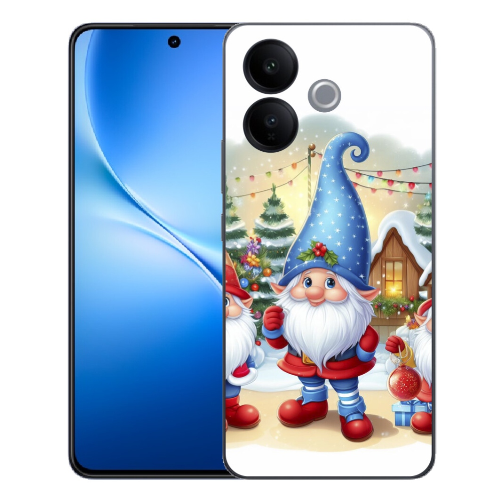 Gélový kryt mmCase na Vivo V70 Lite 5G - vianočné škriatkovia