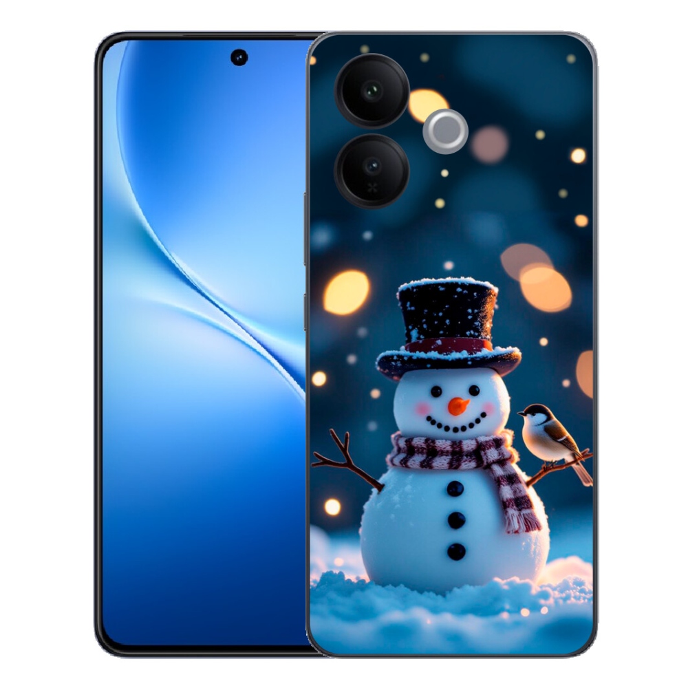 Gélový kryt mmCase na Vivo V70 Lite 5G - vianočný snehuliak