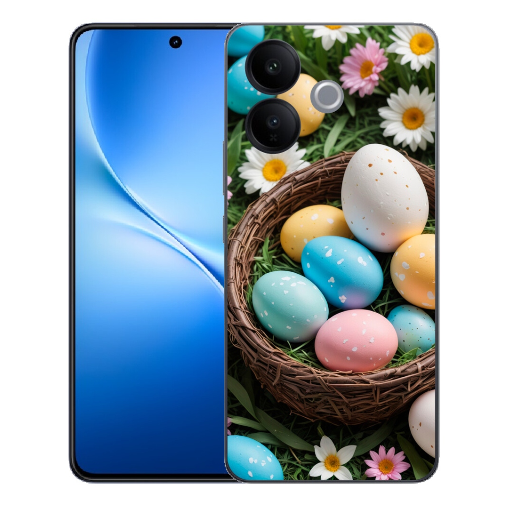 Gélový kryt mmCase na Vivo V70 Lite 5G - veľkonočné vajíčka 2