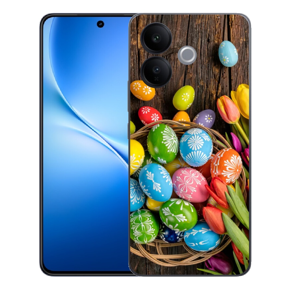 Gélový kryt mmCase na Vivo V70 Lite 5G - veľkonočné vajíčka