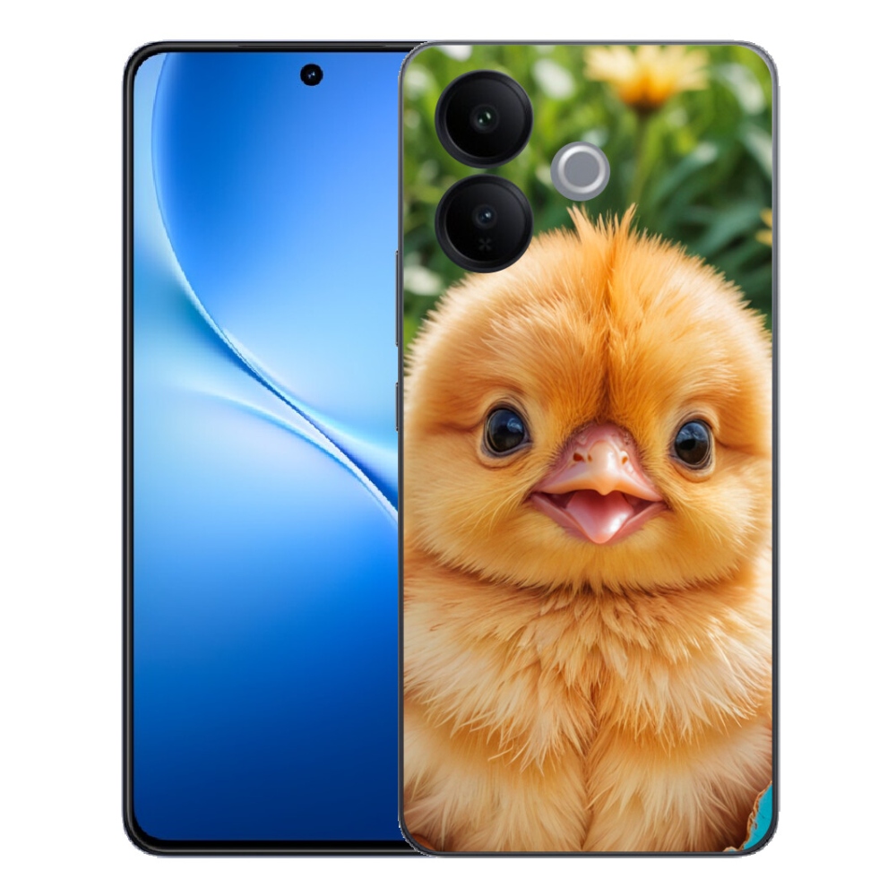 Gélový kryt mmCase na Vivo V70 Lite 5G - veselé kuriatko
