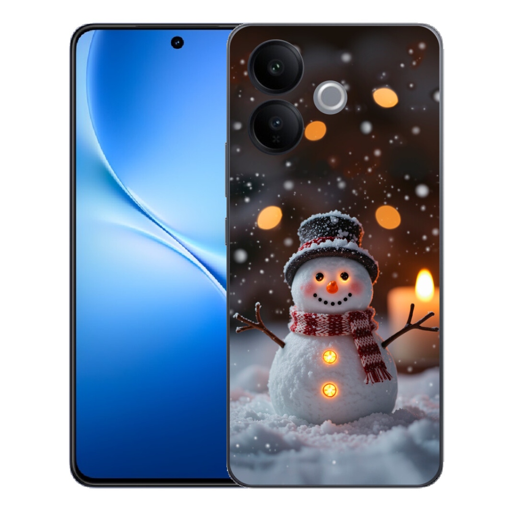 Gélový kryt mmCase na Vivo V70 Lite 5G - veselý snehuliak