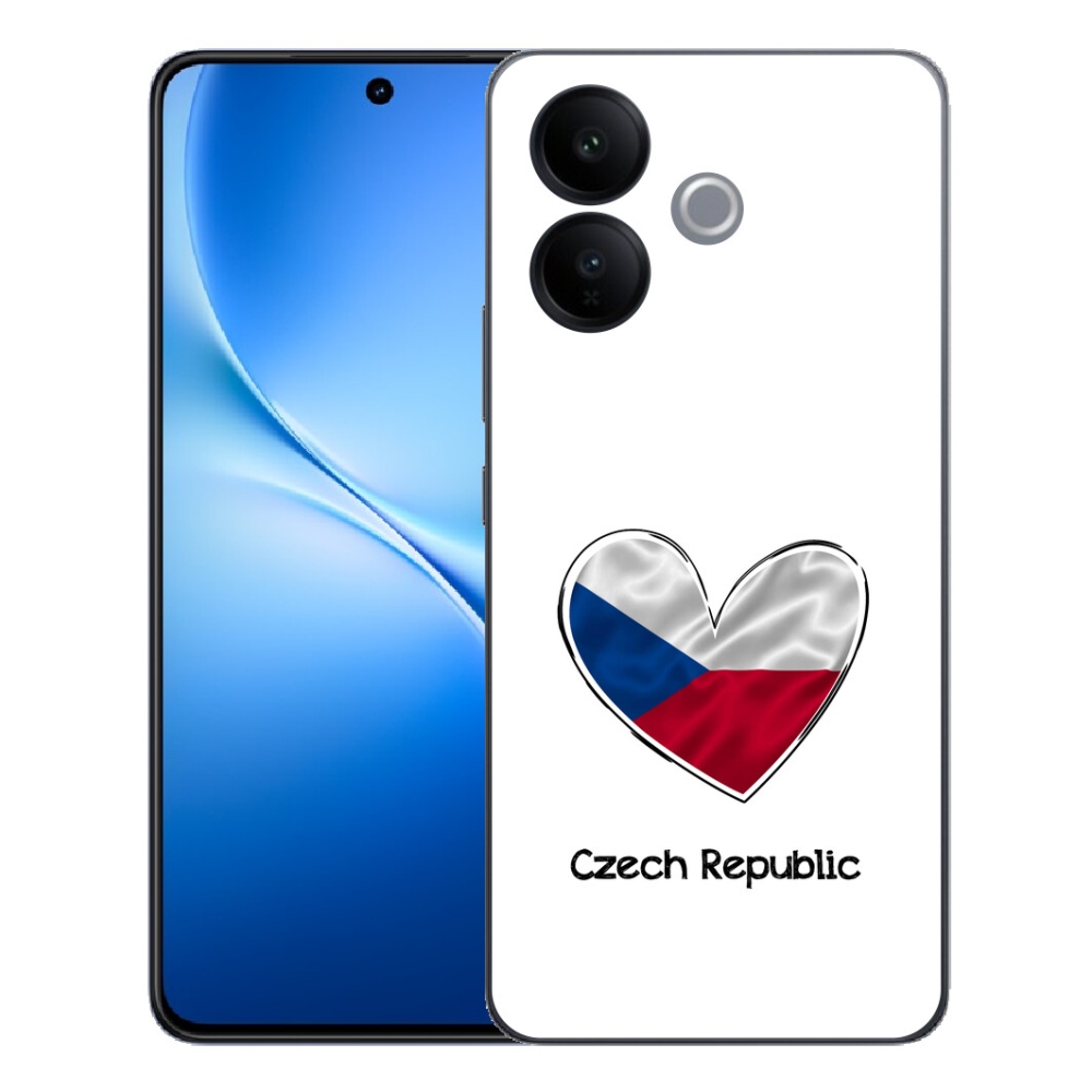 Gélový kryt mmCase na Vivo V70 Lite 5G - vlajka srdca biele pozadie