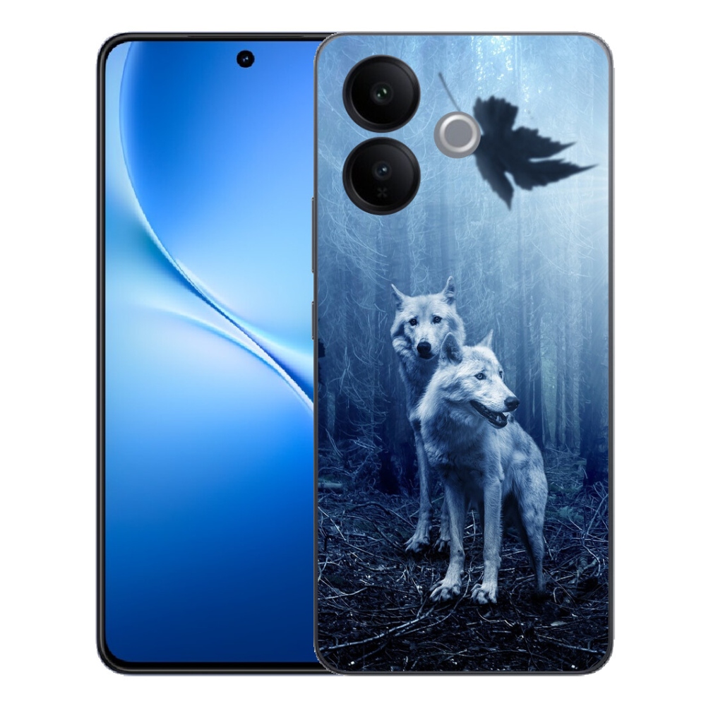 Gélový kryt mmCase na Vivo V70 Lite 5G - vlci v lese