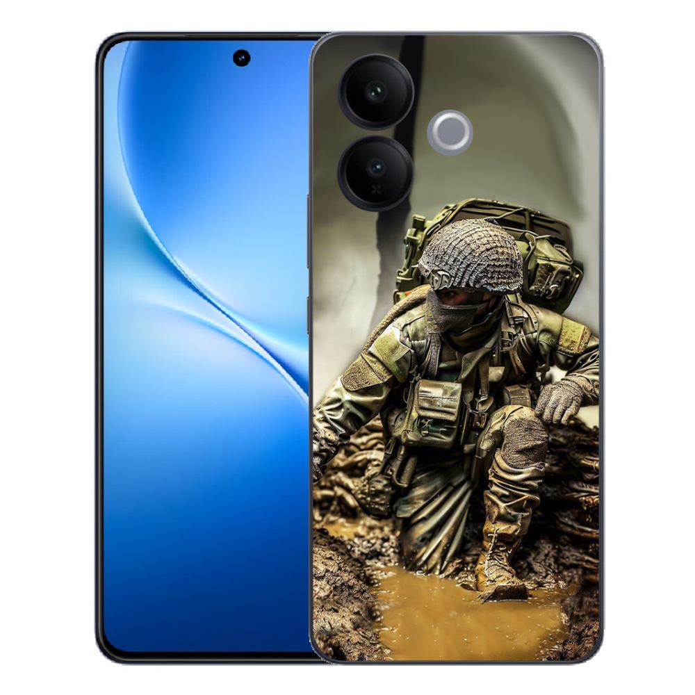Gélový kryt mmCase na Vivo V70 Lite 5G - vojak