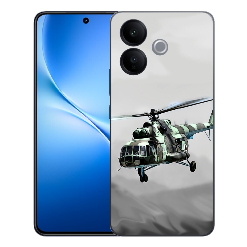 Gélový kryt mmCase na Vivo V70 Lite 5G - vojenský vrtuľník